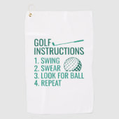 Golfanweisungen Golfhandtuch (Vorderseite)