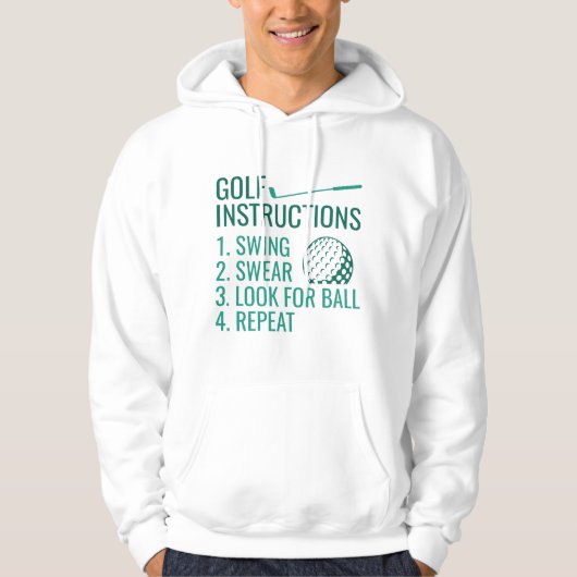 Golfanweisungen Hoodie (Vorderseite)