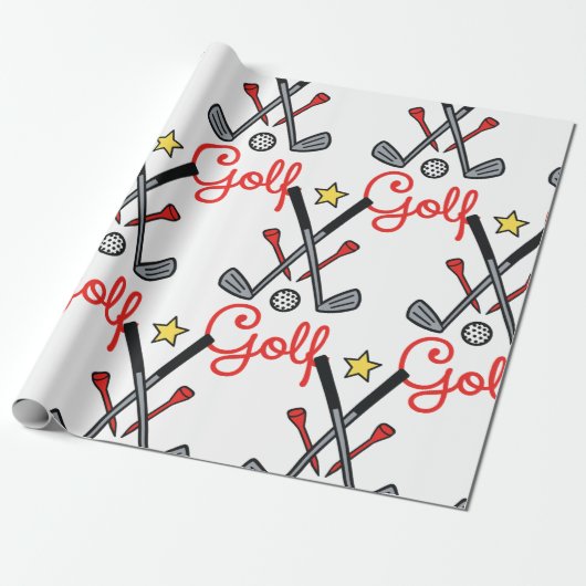 Golfartikel Geschenkpapier (Ungerollt)