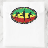 Golfaufkleber Ovaler Aufkleber (Tasche)