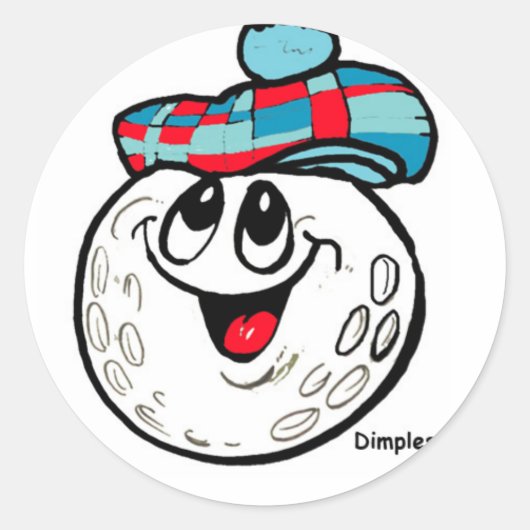 Golfaufkleber Runder Aufkleber (Vorderseite)