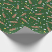 Golfausrüstung Geschenkpapier (Ecke)
