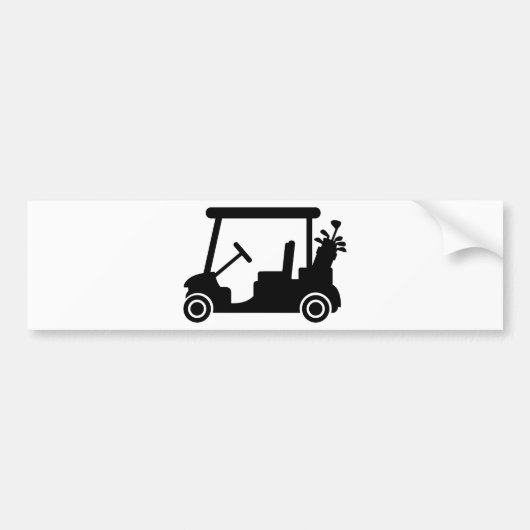 Golfauto Autoaufkleber (Vorne)