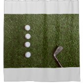 Golfbad mit Golfball mit Putter Duschvorhang (Vorderseite)