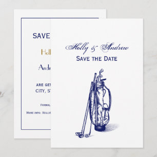 Golfbag Golfschläger Blau Einladung