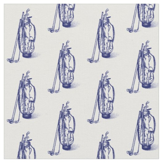 Golfbag Golfschläger Blau Stoff (Nahaufnahme)