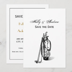 Golfbag Golfschläger Schwarz Einladung