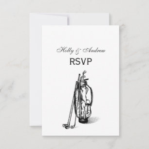 Golfbag Golfschläger Schwarz RSVP Karte