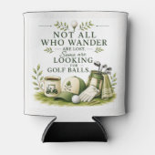 Golfbag mit Text auf Grün Dosenkühler (Vorderseite)