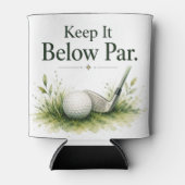 Golfbag mit Text auf Grün Dosenkühler (Vorderseite)