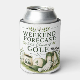 Golfbag mit Text auf Grün Dosenkühler