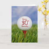 Golfball 30. Geburtstag Karte (Gelbe Blume)