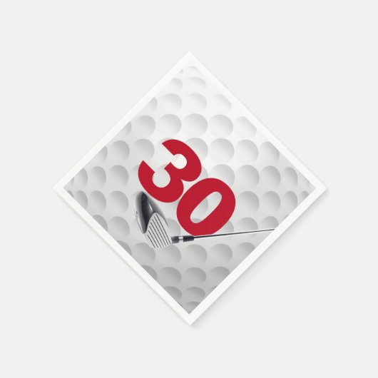 Golfball 30. Geburtstag Serviette (Ecke)