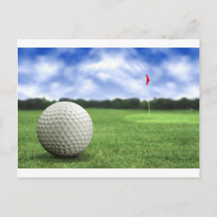 Golfball 4 postkarte