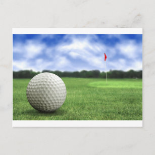 Golfball 4 postkarte