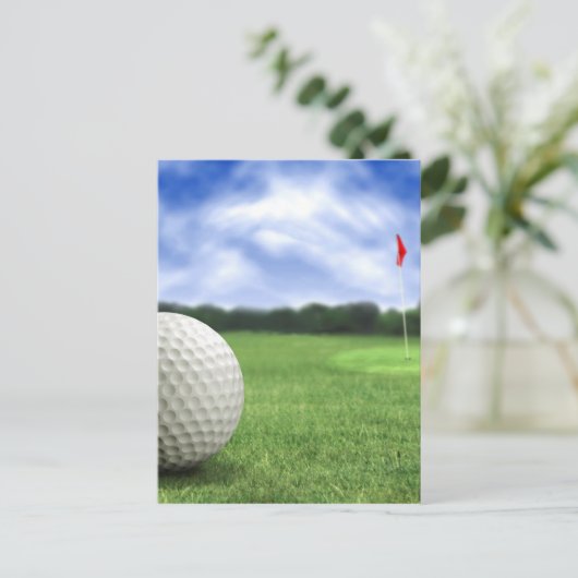 Golfball 4 postkarte (Stehend Vorderseite)