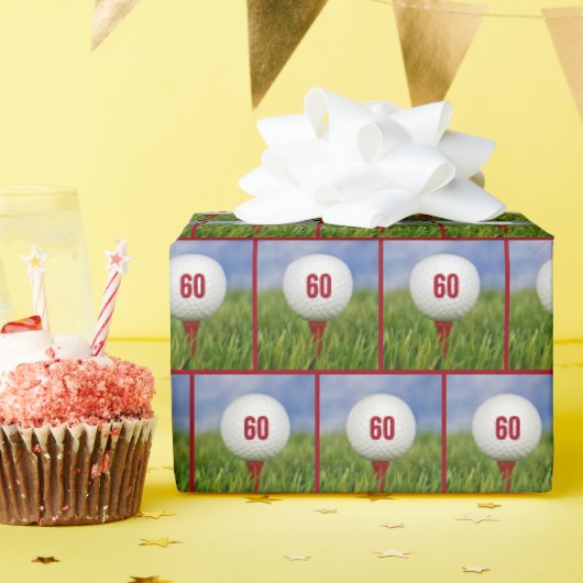 Golfball 60. Geburtstag Geschenkpapier (Geburtstagsparty)