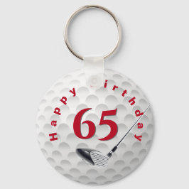 Golfball 65. Geburtstag Schlüsselanhänger