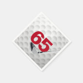 Golfball 65. Geburtstag Serviette (Ecke)