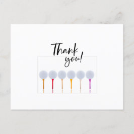 Golfball auf Abschlag Postkarte