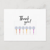 Golfball auf Abschlag Postkarte (Vorderseite)