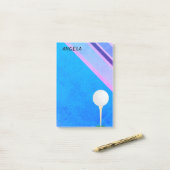 Golfball auf blau für Golfer Post-it Klebezettel (Auf Schreibtisch)