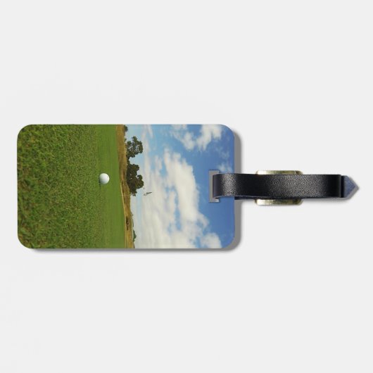 Golfball auf dem Grün, Gepäckanhänger (Rückseite horizontal)