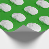 Golfball auf Gras Geschenkpapier (Ecke)