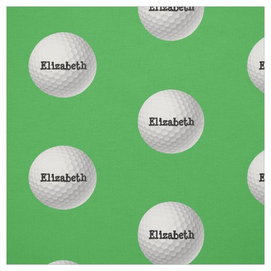 Golfball auf grünem Gewebe Stoff (Muster)