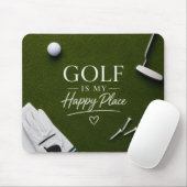 Golfball auf grünem Golfplatz Mousepad (Mit Mouse)