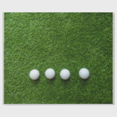 Golfball auf grünem Gras Geschenkpapier (Flach)