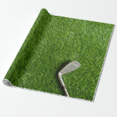 Golfball auf grünem Gras Geschenkpapier (Ungerollt)