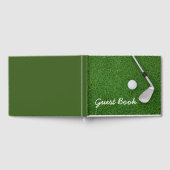 Golfball auf grünem Grasgolfer Gästebuch (Voll)