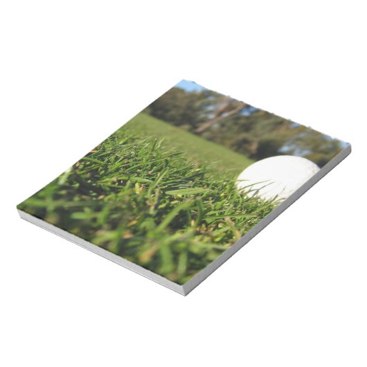 Golfball auf Kurs Notepad Notizblock (Rotiert)