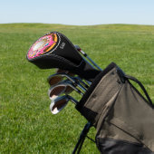 Golfball auf rosa Donut für Golferin Golf Headcover (In SItu)