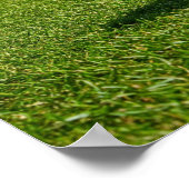 Golfball auf sonniger Fairway-Szene Poster (Ecke)