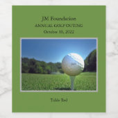 Golfball auf T-Shirt Landschaftlich Weinetikett (Einzelnes Label)