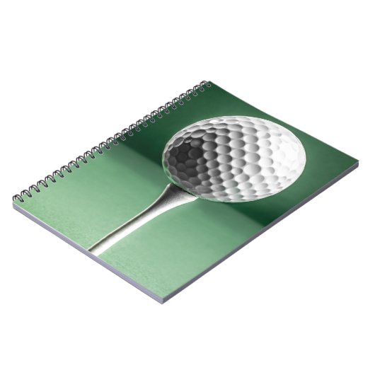 Golfball auf T-Shirt Notizblock (Linke Seite)