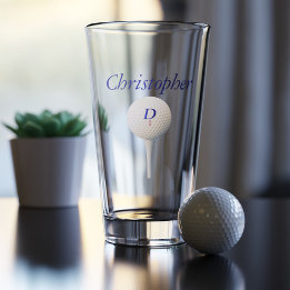 Golfball auf T-Shirt Personalisiert Pint Glass Glas