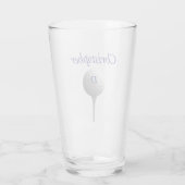 Golfball auf T-Shirt Personalisiert Pint Glass Glas (Rückseite)