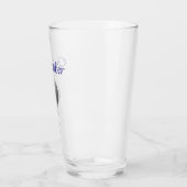 Golfball auf T-Shirt Personalisiert Pint Glass Glas (Links)