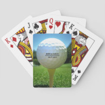 Golfball auf Tee-Fahrradkarten