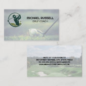 Golfball auf Tee | Golfgrüns Visitenkarte (Vorne/Hinten)