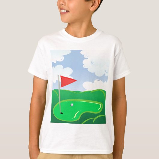 Golfball auf Tee mit Driver-Schläger (Vorderseite)