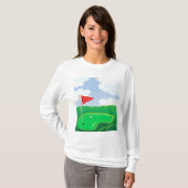 Golfball auf Tee mit Driver-Schläger (Vorne ganz)