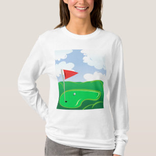 Golfball auf Tee mit Driver-Schläger