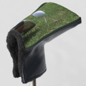 Golfball auf Tee Putter Golf Head Cover Headcover (3/4 Vorderseite)