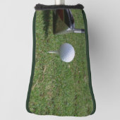 Golfball auf Tee Putter Golf Head Cover Headcover (Rotieren 90)