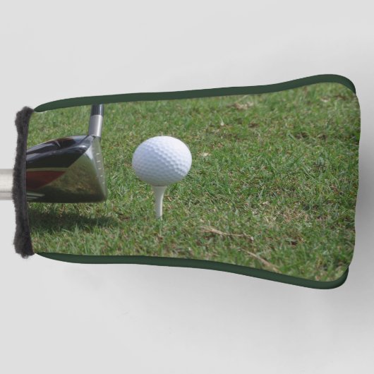 Golfball auf Tee Putter Golf Head Cover Headcover (Vorderseite)