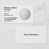 Golfball (auf weißem BG) Visitenkarte (Vorne/Hinten)